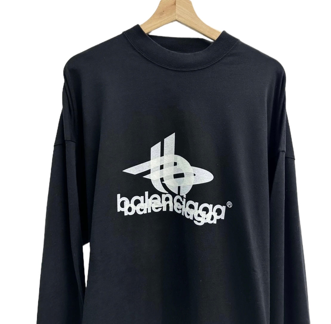 Balenciaga Oversized Layered Sports Long Sleeve Shirt - Swishy Archive