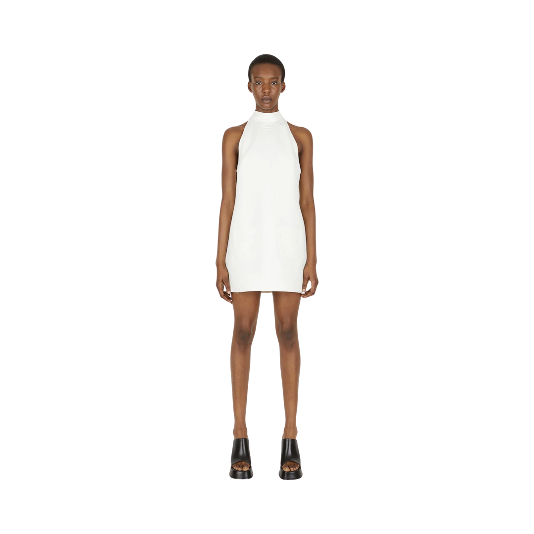 Courreges Workwear 2 Pockets Mini Dress White