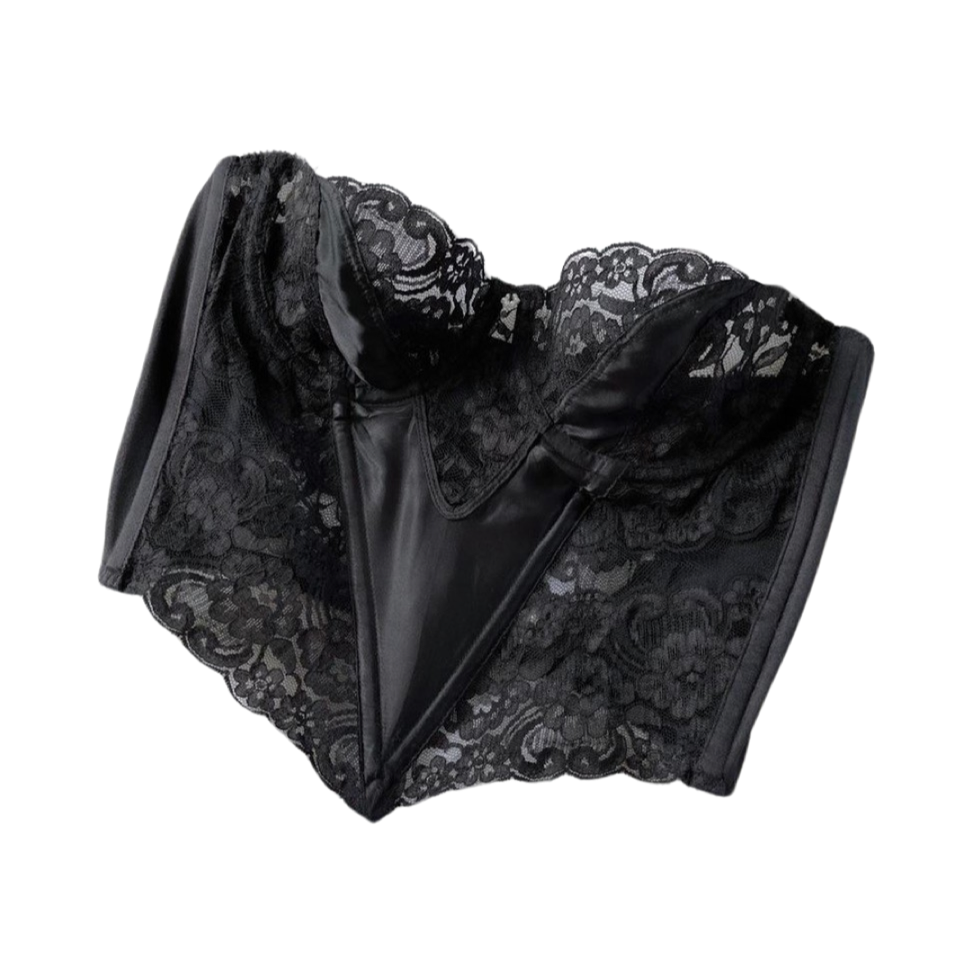 Dior Black Floral Lace Bustier