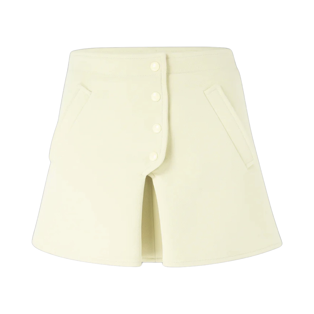 Courreges Crepe Wave Skirt White