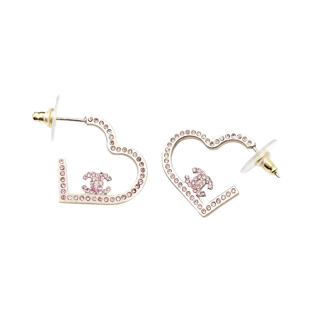 Chanel Gold Heart Earrings