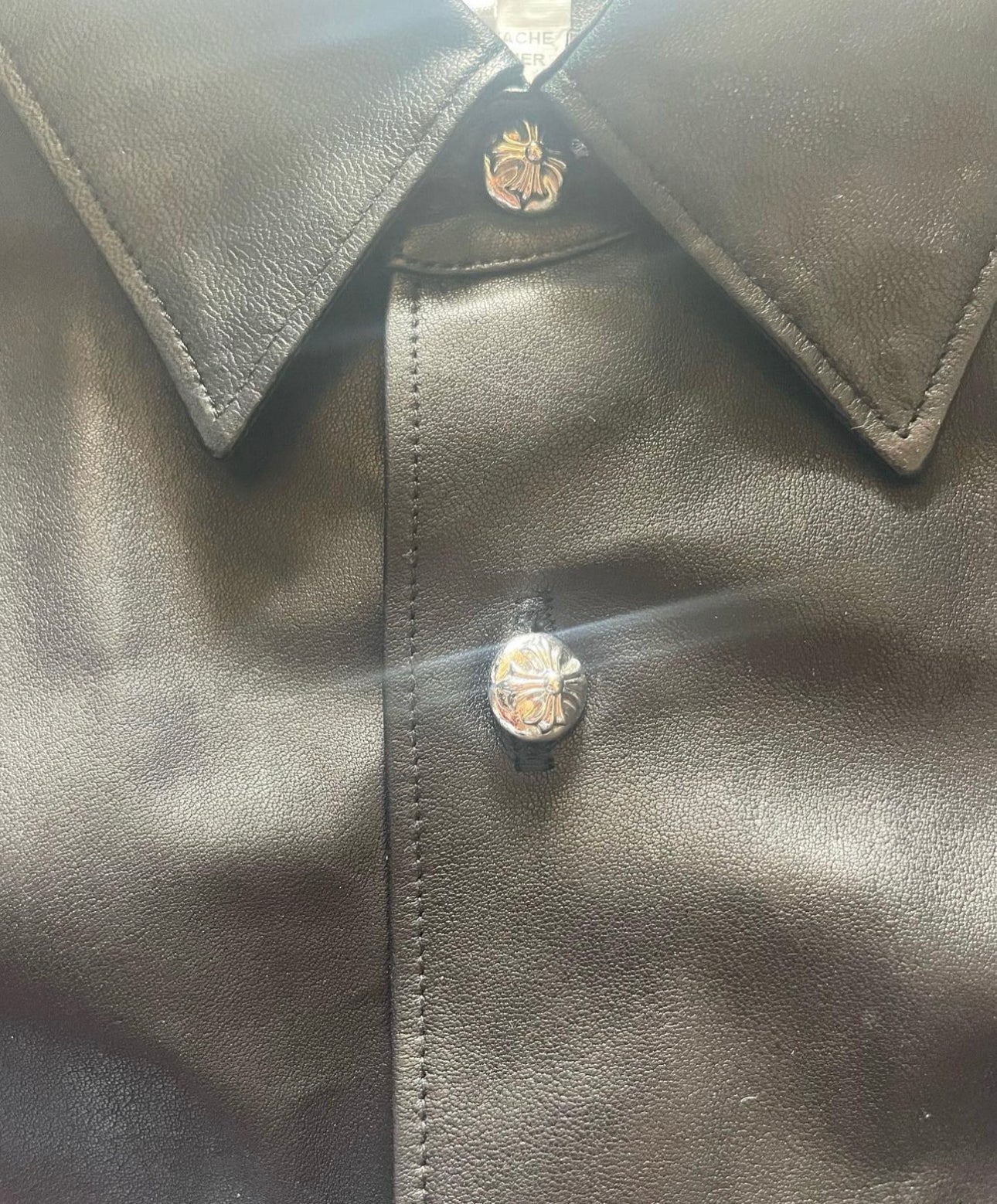 Chrome Hearts X Cdg Leather Overshirt - Swishy Archive