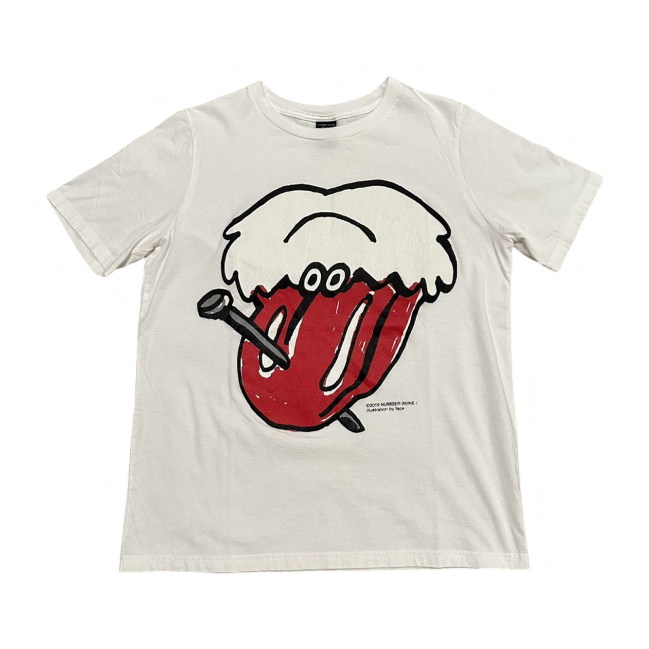 Number (N)ine Rolling Stones Face Collaboration T-Shirt