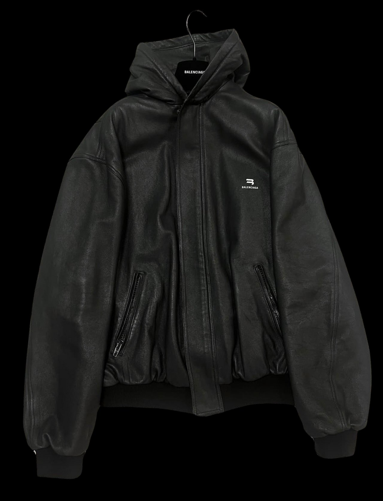 Balenciaga Leather Sporty B Jacket